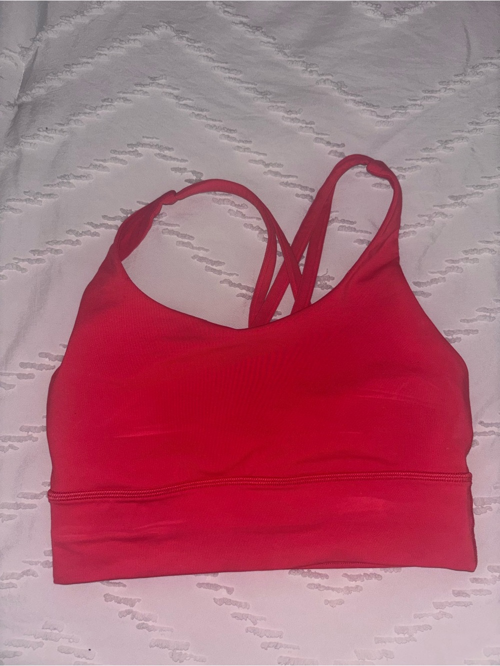 lululemon athletica Red Strappy Seam Sports Bra
